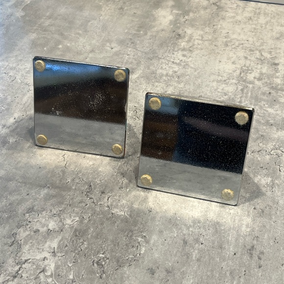 House of Goebel vintage W Germany lead crystal iridescent candle holders - Picture 9 of 16